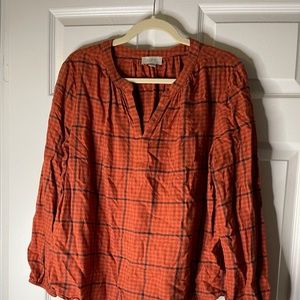 Flannel swingy top